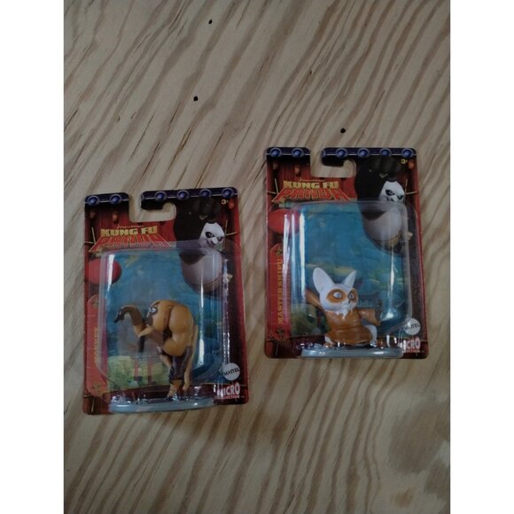 Kung Fu Panda Micro Collection Figures Master Shifu and Monkey Figurines - Picture 1 of 6